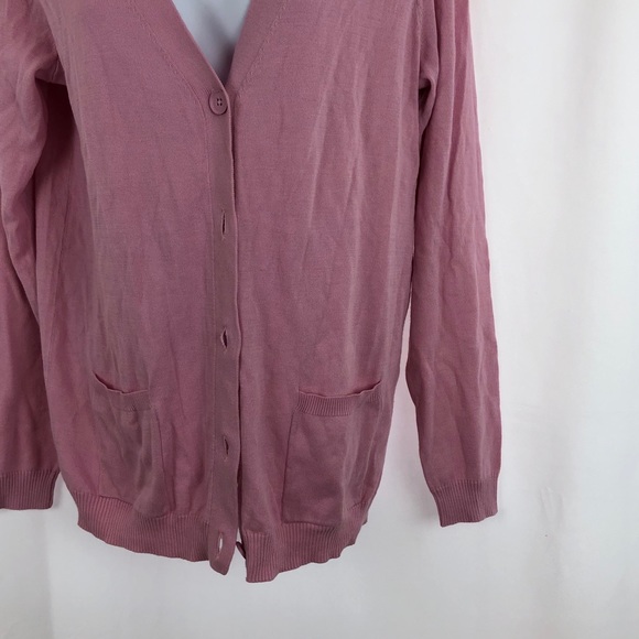 Talbots button front cotton cardigan pockets S - Picture 3 of 6